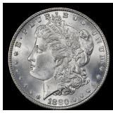 1880-p Morgan Dollar $1 Grades ms65