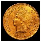 1907 Indian Cent . 1c ms66 rd SEGS