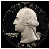1984-s Proof Washington Quarter 25c pr70 dcam SEGS