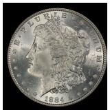 1884-p Morgan Dollar $1 Grades ms64