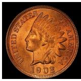 1902 Indian Cent . 1c Grades ms64 rd