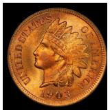 1903 Indian Cent Near Top Pop! 1c ms67 rd SEGS