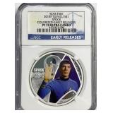 NGC NGC 2015-p Star Trek SPOCK 1oz Silver $1 Austr