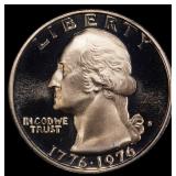 1776-1976-s Proof Washington Quarter 25c pr70 dcam