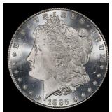 1885-p Morgan Dollar $1 Grades ms66