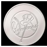 Yankees MLB Team - 1 oz Silver Round Round