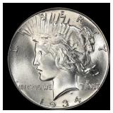 1934-p Peace Dollar Near Top Pop $1 ms66+ SEGS
