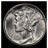 1942-s Mercury Dime Near Top Pop! 10c ms67+ fsb SE