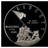 2005-P Marines Proof Modern Commem Dollar $1 pr70
