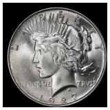 1927-d Peace Dollar $1 ms65 SEGS