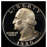 1980-s Proof Washington Quarter 25c pr70 dcam SEGS