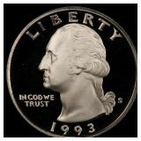 1993-s Proof Washington Quarter 25c pr70 dcam SEGS