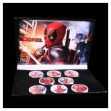 8 Coin Marvel Disney Deadpool Gold Plated Round Co