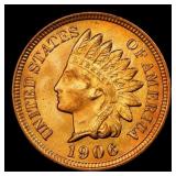 1906 Indian Cent . 1c Grades ms65 rd