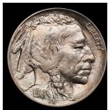 1914-p Buffalo Nickel 5c Grades ms65+