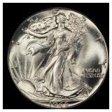 1946-p Walking Liberty Half Dollar 50c Grades ms66