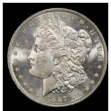1887-p Morgan Dollar $1 Grades ms64+