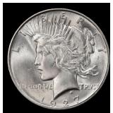 1927-d Peace Dollar $1 ms64+ SEGS