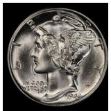 1944-p Mercury Dime Near Top Pop! 10c ms67+ fsb SE