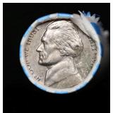 BU Shotgun Jefferson 5c roll, 1963-p 40 pcs Bank $