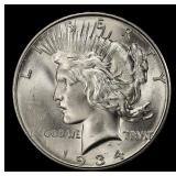 1934-d Peace Dollar $1 ms64+ SEGS