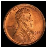 1912-p Lincoln Cent Near Top Pop! 1c ms66+ rd SEGS