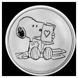 Snoopy Valentines Cards Peanuts Style - 1 oz Silve