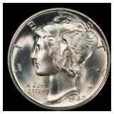 1940-s Mercury Dime 10c ms67 fsb SEGS