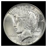 1934-s Peace Dollar $1 ms63+ USCG