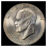 1976-p Ty 2 Eisenhower Dollar Near Top Pop $1 ms67