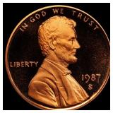 1987-s Proof Lincoln Cent 1c pr70 rd dcam SEGS
