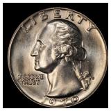 1970-d Washington Quarter Near Top Pop 25c ms67+ S