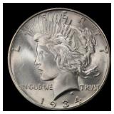 1934-d Peace Dollar Near Top Pop $1 ms66+ SEGS