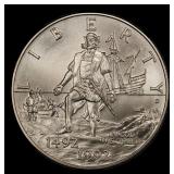 1992-d Columbus Modern Commem Half Dollar 50c ms70