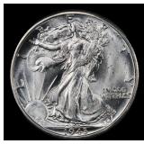 1943-d Walking Liberty Half Dollar 50c Grades ms66