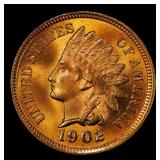 1902 Indian Cent . 1c Grades ms64 rd