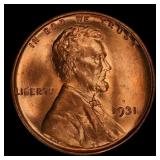 1931-p Lincoln Cent Near Top Pop! 1c ms66+ rd SEGS