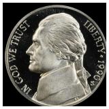 1990-s Proof Jefferson Nickel 5c pr70 dcam SEGS