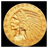 1914-s Gold Indian Half Eagle $5 ms63 USCG