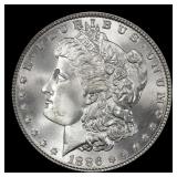 1886-p Morgan Dollar $1 ms66+ SEGS