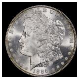 1886-p Morgan Dollar $1 Grades ms65+