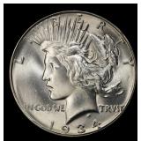 1934-d Peace Dollar Near Top Pop $1 ms66+ SEGS