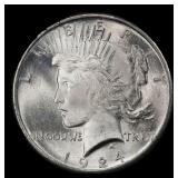 1924-p Peace Dollar Near Top Pop $1 ms67+ SEGS