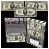 1928 Workhorse Notes of the Great Depression $5, $