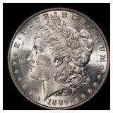 1886-p Morgan Dollar $1 Grades ms62