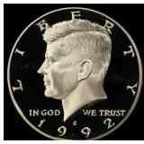 1992-s Proof Kennedy Half Dollar 50c pr70 dcam SEG