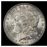 1890-p Morgan Dollar $1 Grades ms63+