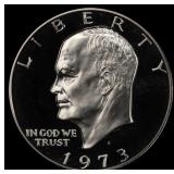 1973-s Clad Proof Eisenhower Dollar $1 pr70 dcam S