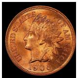 1906 Indian Cent . 1c Grades ms64 rd