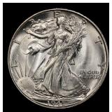 1945-s Walking Liberty Half Dollar 50c Grades ms66